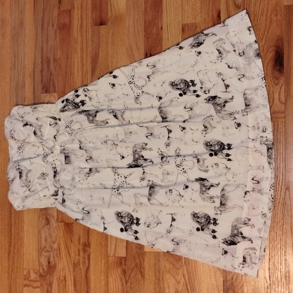 Maeve Ivory Dress with Doggie Print - Picture 1 of 11